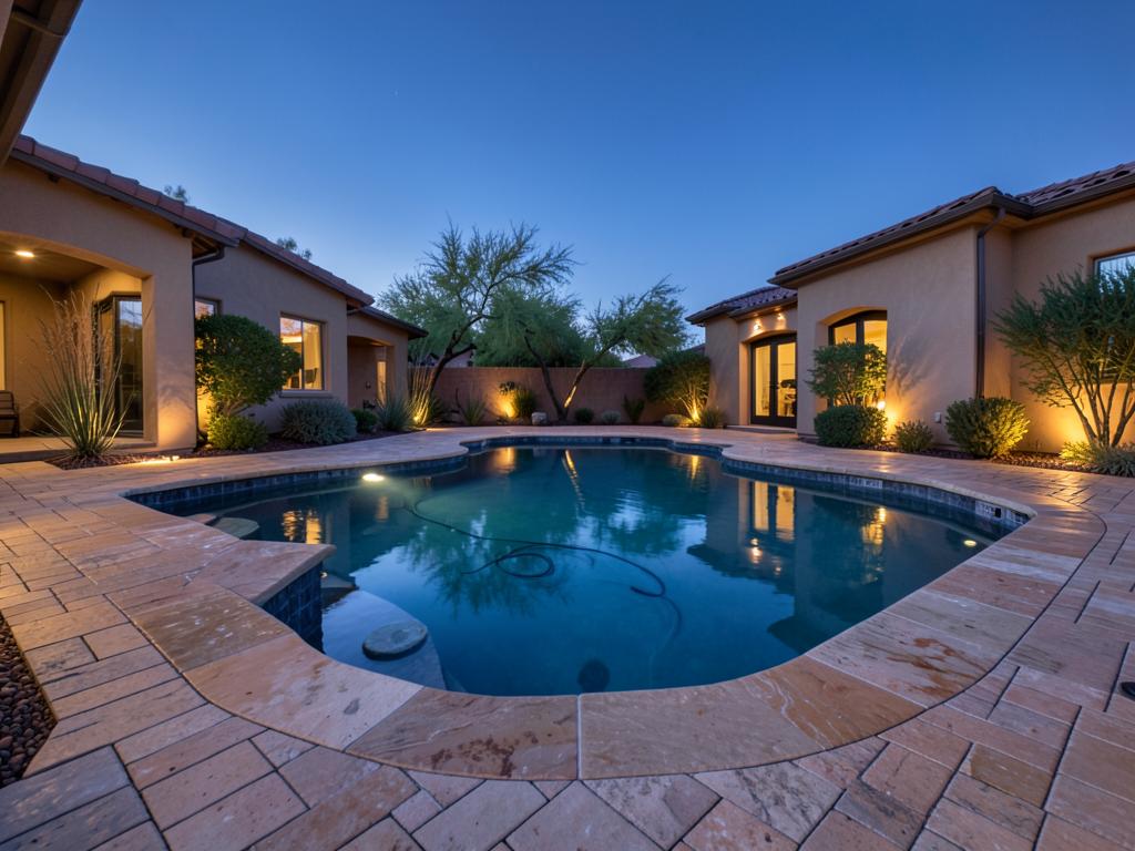Evening pool deck package in Peoria